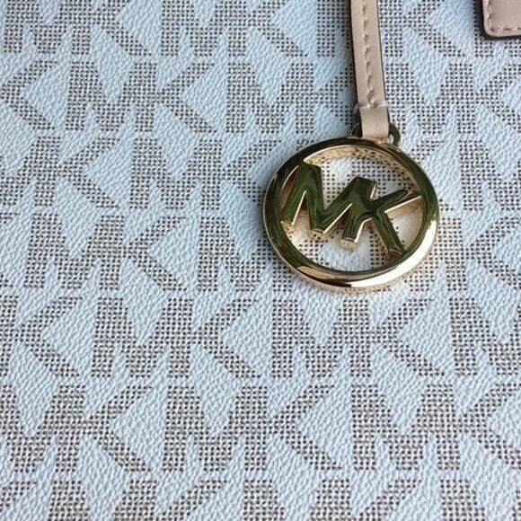 Michael Kors Signature Tote Gold Tone Hardware Size-16” x 10” x6". DROP 9" NW - Picture 2 of 8